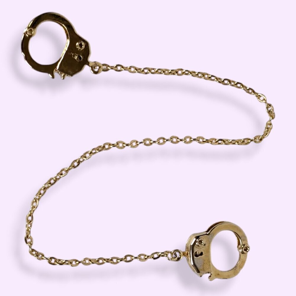 (2/$20) Teeny Gold Tone Handcuff Bracelet - Picture 4 of 5